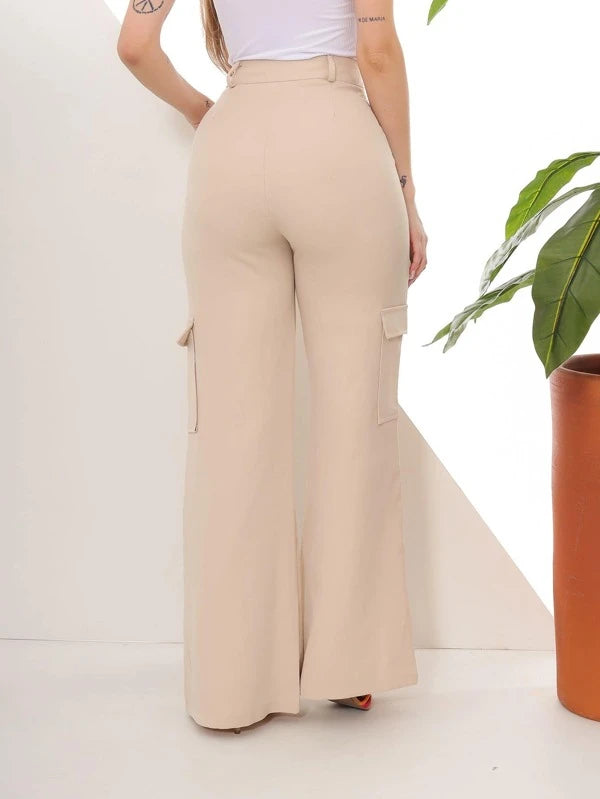 Calça Alfaiataria Cargo feminino Pantalona