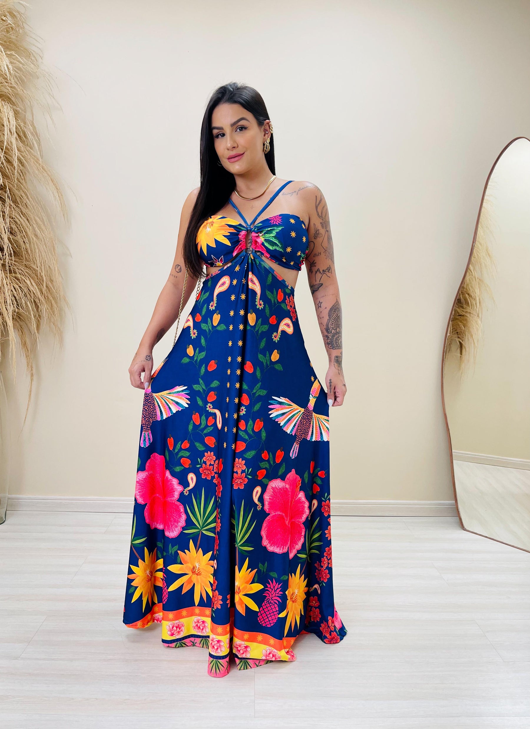 Vestido Longo Camila Florais Radiantes